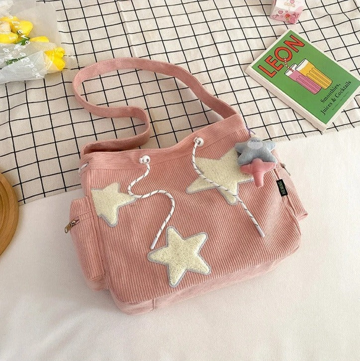 Sac bandoulière tendance et élégant pour femme avec imprimé étoiles