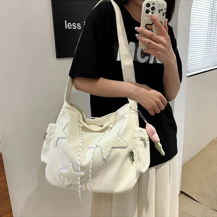 Sac bandoulière tendance et élégant pour femme avec imprimé étoiles