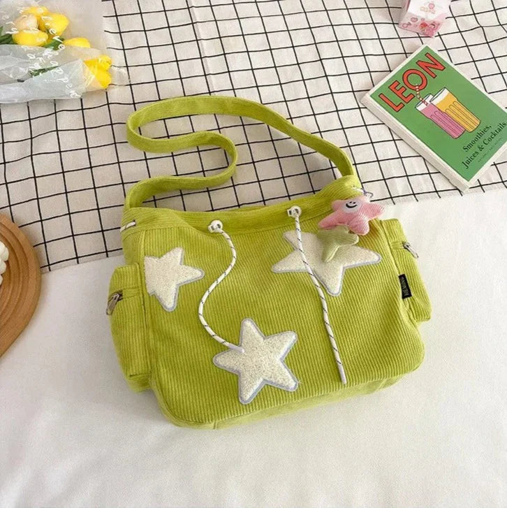 Sac bandoulière tendance et élégant pour femme avec imprimé étoiles