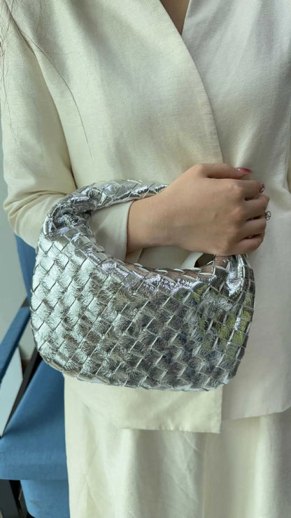 Sac à bandoulière de luxe pour femme avec détails tressés