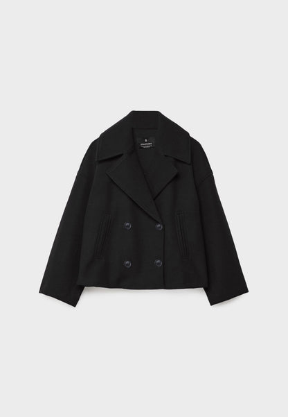 Korte Dames Peacoat Jas met Oversized Look