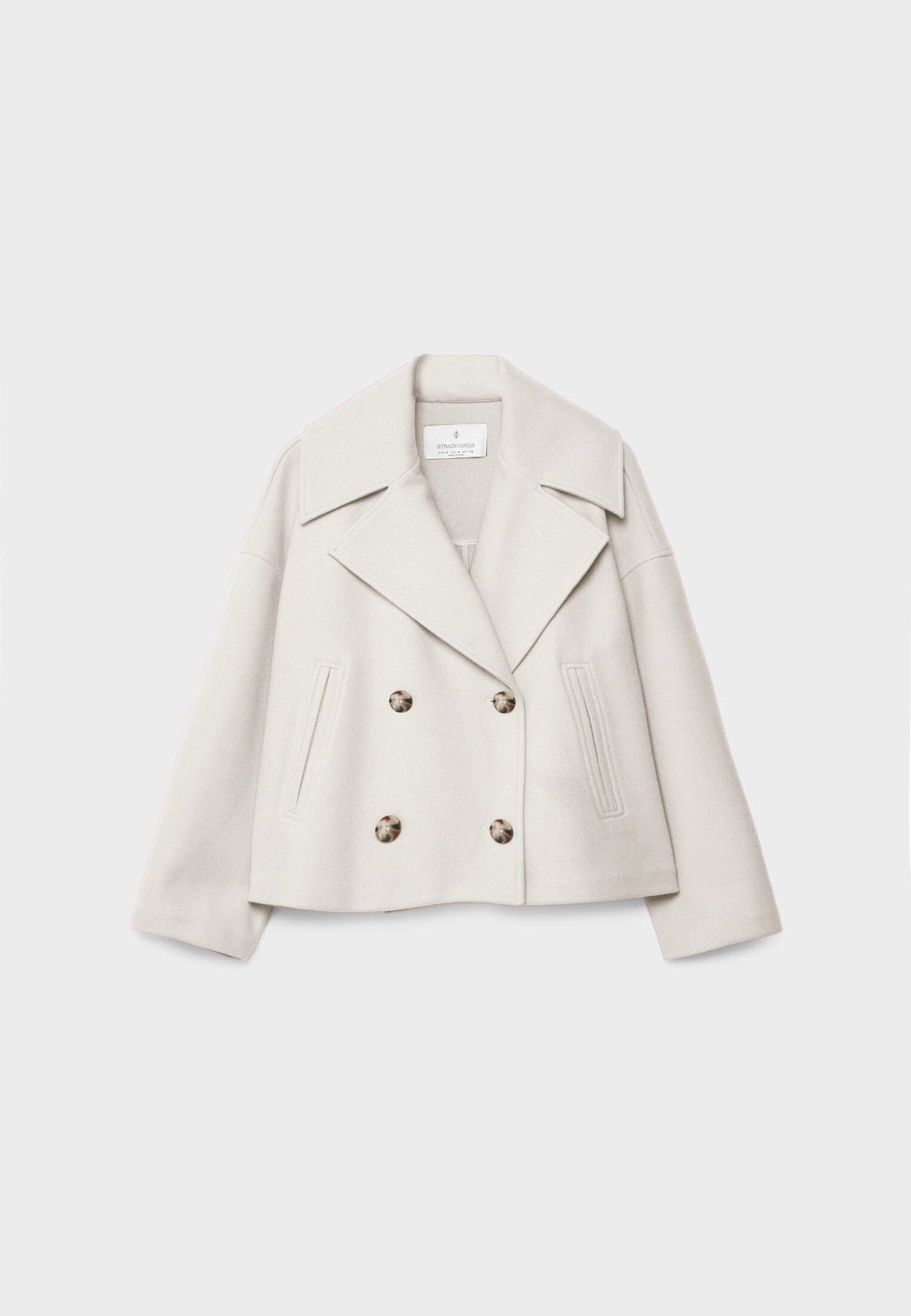 Korte Dames Peacoat Jas met Oversized Look