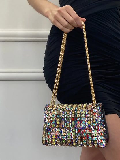 Tadea | Sac bandoulière tendance orné de strass mosaïque 