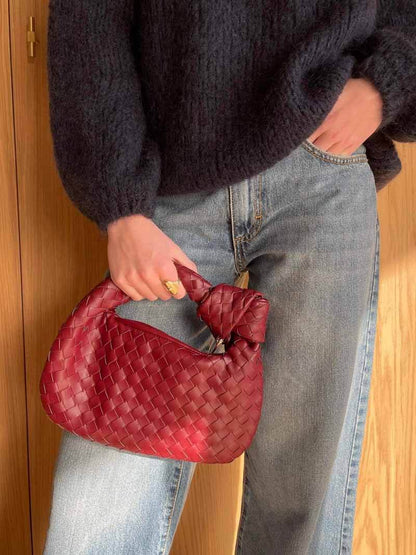 Sac à bandoulière de luxe pour femme avec détails tressés