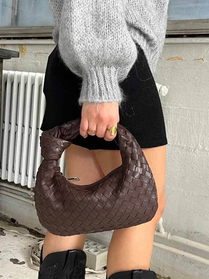 Sac à bandoulière de luxe pour femme avec détails tressés