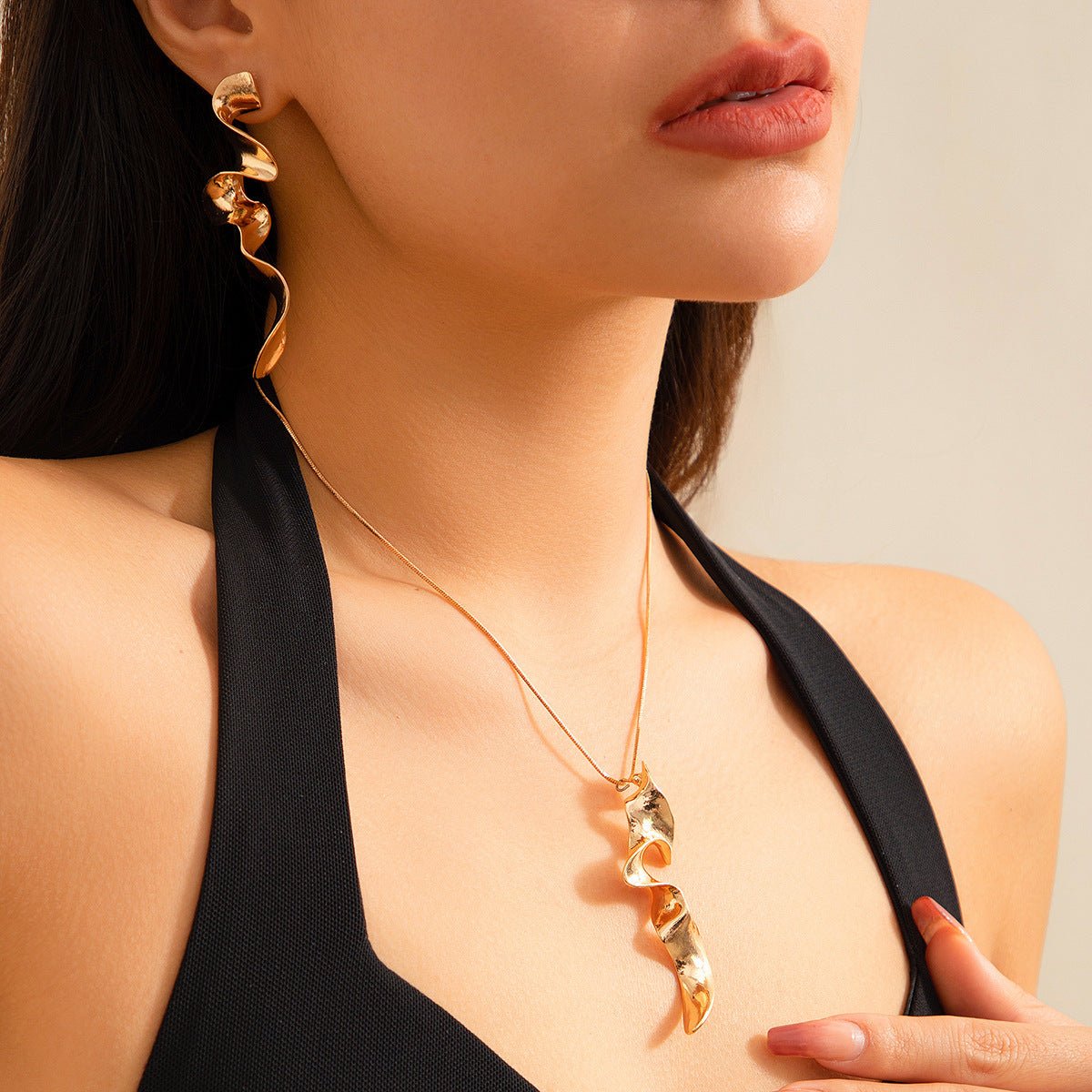 Spirale | Ensemble collier et boucles d'oreilles