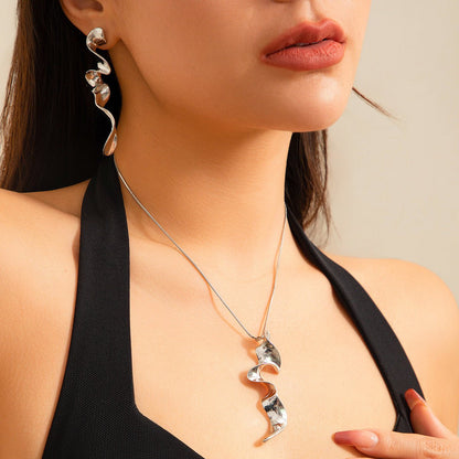 Spirale | Ensemble collier et boucles d'oreilles