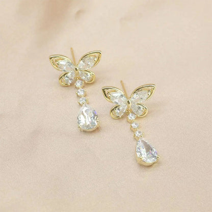 Zircon Butterfly Oorbellen - Geweldig cadeau