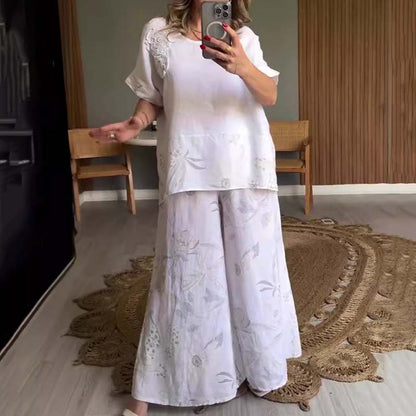 Casual 2-delige damesset met bloemenprint