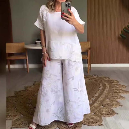 Casual 2-delige damesset met bloemenprint