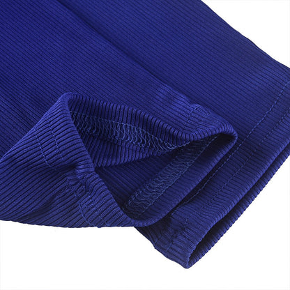 Effen kleur naadloze jumpsuit met halve rits