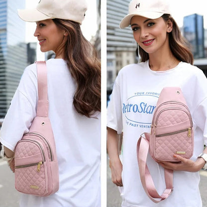 🏆️Sac bandoulière uni brodé antivol pour les voyages quotidiens