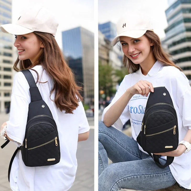 🏆️Sac bandoulière uni brodé antivol pour les voyages quotidiens