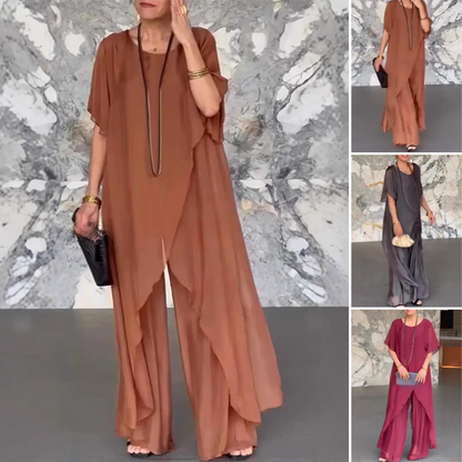 ⏳Tijdelijke korting💥Dames onregelmatige top en losse broekset