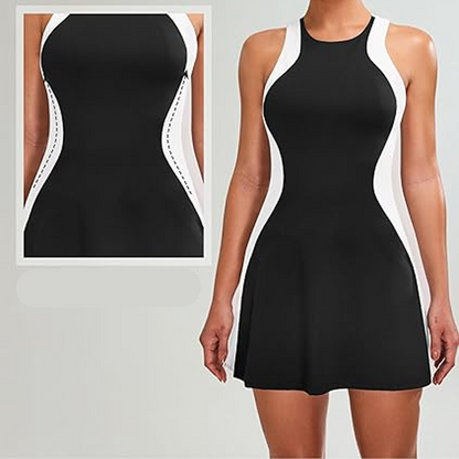 🎉 Deze week in de aanbieding – 50% KORTING! ✨ Color-Blocking Slim Mini Jurk & Short Set