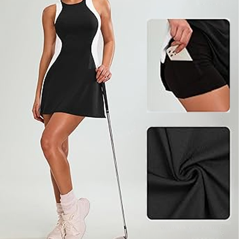 🎉 Deze week in de aanbieding – 50% KORTING! ✨ Color-Blocking Slim Mini Jurk & Short Set