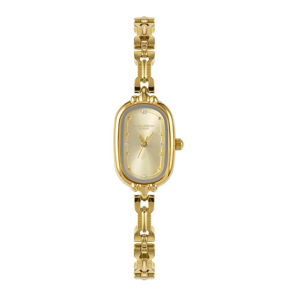 Montre-bracelet ovale vintage pour femme