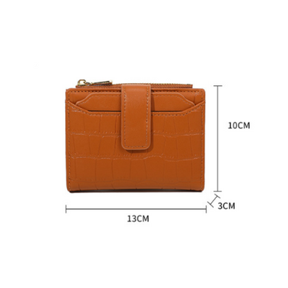 Compacte effen damesportemonnee