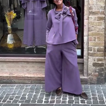 🌸 Up tot 45% korting🔥Cape met lange mouwen Top & Broek 2-Delige Set