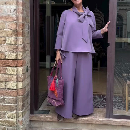 🌸 Up tot 45% korting🔥Cape met lange mouwen Top & Broek 2-Delige Set