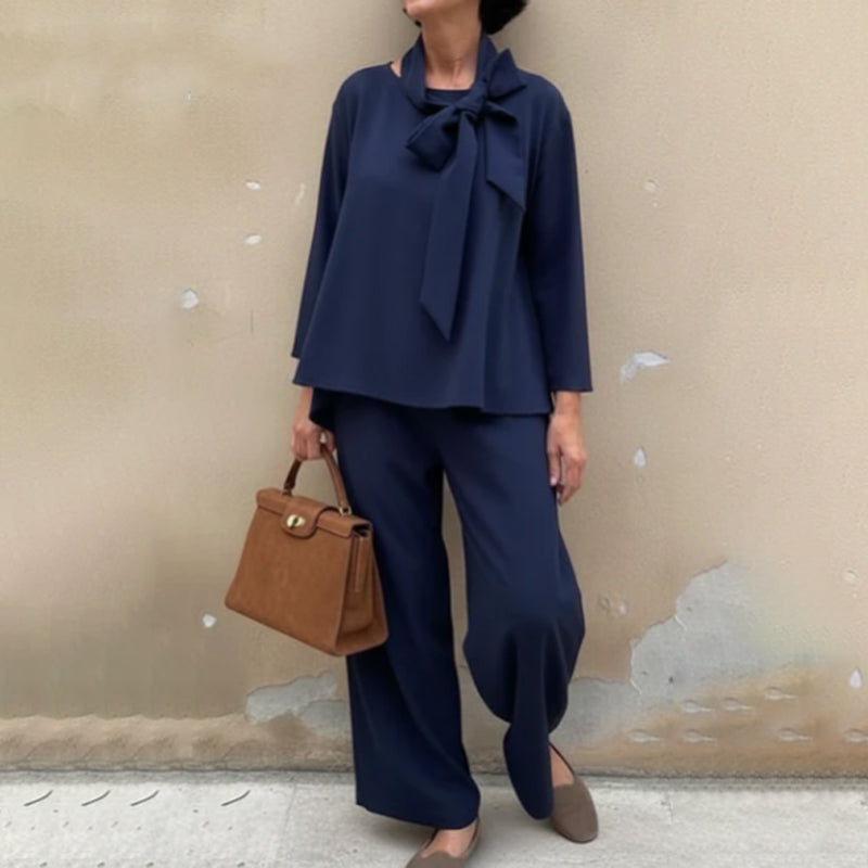 🌸 Up tot 45% korting🔥Cape met lange mouwen Top & Broek 2-Delige Set