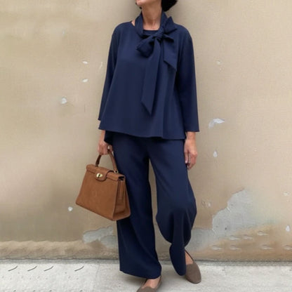 🌸 Up tot 45% korting🔥Cape met lange mouwen Top & Broek 2-Delige Set