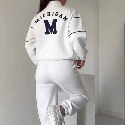 Casual Sweatshirt 2-delige Set met Lijn