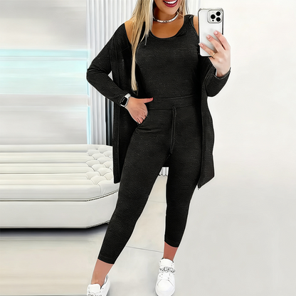 💜 LAATSTE DAG VAN DE ACTIE – 49% KORTING 💜Casual en stijlvolle 3-delige set voor dames