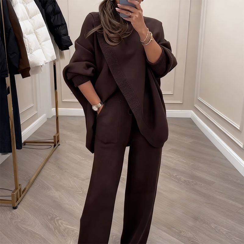 🔥50% KORTING🔥Tweedelige Oversized Set van Trui en Broek voor Dames