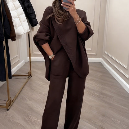 🔥50% KORTING🔥Tweedelige Oversized Set van Trui en Broek voor Dames