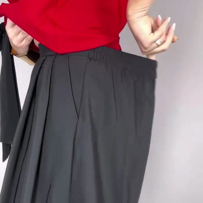 Stijlvolle top en effen rok voor dames, 2-delige set